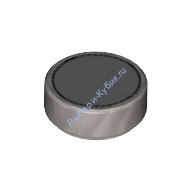 Деталь Лего Плитка Круглая 1 х 1 С Рисунком Цвет Перламутрово-Светло-Серый