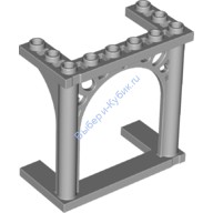 Деталь Лего Арка 3 х 6 х 5 С Орнаментом Цвет Светло-Серый