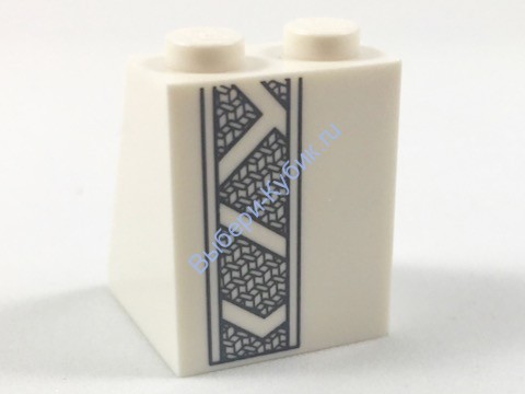 Деталь Лего Скос 65 2 х 2 х 2 С Рисунком / Юбка / Мантия Цвет Белый