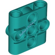 Деталь Лего Техник Пин Коннектор Бим 1 x 3 x 3 Цвет Темно-Бирюзовый
