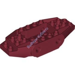 Деталь Лего Основание Автомобиля  4 x 10 x 1 2/3 С 4 Боковыми Отверстиями Для Штифтов Цвет Темно-Красный