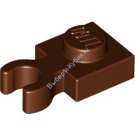 Деталь Лего Пластина 1 х 1 С Вертикальной Клипсой Цвет Коричневый
