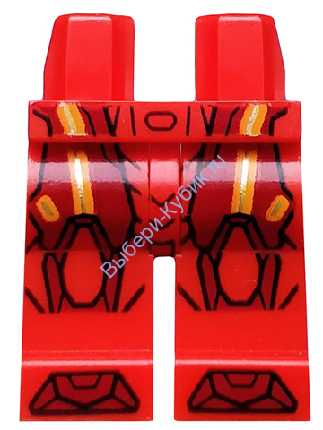 Деталь Лего Ноги С Рисунком Цвет Красный