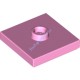 Деталь Лего Пластина 2 х 2 С Желобком И Одной Шляпкой В Центре Цвет Ярко-Розовый