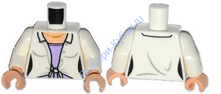 Деталь Лего Торс С Рисунком Цвет Белый