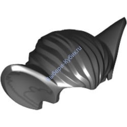 Деталь Лего Парик Минифигурки C Ушами Лего Цвет Черный