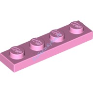 Деталь Лего Пластина 1 х 4 Цвет Ярко-Розовый