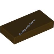Деталь Лего Плитка 1 х 2 С Желобком Цвет Темно-Коричневый