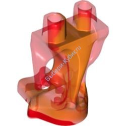 Деталь Лего Ноги Призрака Оранжевая Вставка Цвет Прозрачно-Красный