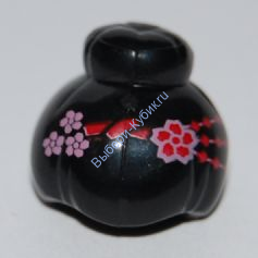 Деталь Лего Волосы С Рисунком Цвет Черный