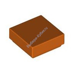 Деталь Лего Плитка 1 х 1 С Желобком Цвет Красно-Оранжевый