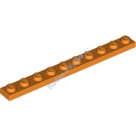 Деталь Лего Пластина 1 х 10 Цвет Оранжевый
