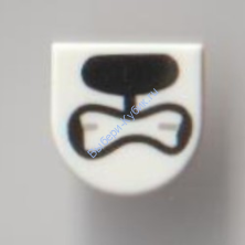 Деталь Лего Плитка Круглая 1 х 1 С Рисунком Цвет Белый