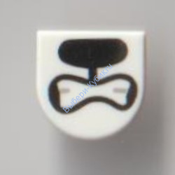 Деталь Лего Плитка Круглая 1 х 1 С Рисунком Цвет Белый