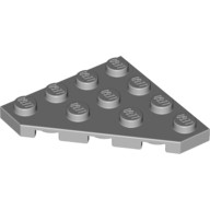 Деталь Лего Пластина Клин 4 х 4 Обрезанный Угол Цвет Светло-Серый