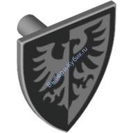 Деталь Лего Щит Треугольный С Рисунком Цвет Светло-Серый