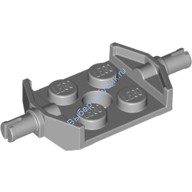 Деталь Лего Пластина 2 х 2 С Креплением Для Колес И Отверстием В Центре Цвет Светло-Серый