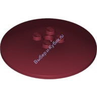 Деталь Лего Тарелка 6 х 6 Перевернутая - Закрытые Штырьки Цвет Темно-Красный