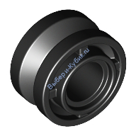 Деталь Лего Диск 11 Мм D х 8 Мм С Центральным Желобом Цвет Черный