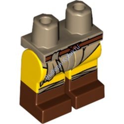 Деталь Лего Ноги С Рисунком Цвет Темно-Песочный