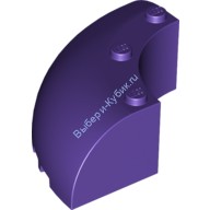 Деталь Лего Кубик Круглый Угол 6 х 6 х 2 Цвет Темно-Фиолетовый