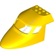 Деталь Лего Фюзеляж Самолета Кабина 6 х 10 Верх Цвет Желтый