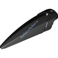 Деталь Лего Техник Оружие Героев - Клинок Широкий Закругленный Цвет Черный