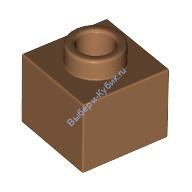 Деталь Лего Кубик Модифицированный 1 х 1 х 2/3 С Открытым Штырьком Цвет Карамельный