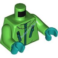 Деталь Лего Торс С Рисунком Цвет Ярко-Зеленый