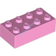 Деталь Лего Кубик 2 х 4 Цвет Ярко-Розовый