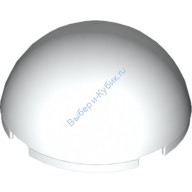 Деталь Лего Цилиндр Полусфера 4 х 4 Цвет Белый