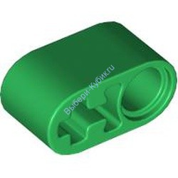Деталь Лего Техник Бим 1 х 2 Толстый С Отверстиями Для Пина И Оси Цвет Зеленый