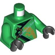 Деталь Лего Торс С Рисунком Цвет Зеленый