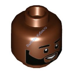 Деталь Лего Голова Минифигурки Мужская Цвет Коричневый
