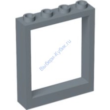 Деталь Лего Дверная Рама 1 х 4 х 4 (Для Подъемной Двери) Цвет Песочно-Голубой