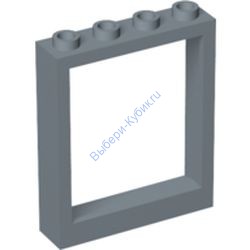 Деталь Лего Дверная Рама 1 х 4 х 4 (Для Подъемной Двери) Цвет Песочно-Голубой