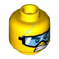 Деталь Лего Голова Минифигурки Двухсторонняя Цвет Желтый