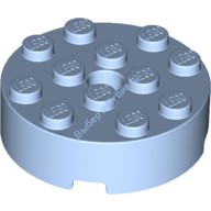 Деталь Лего Кубик Круглый 4 х 4 С Отверстием Цвет Ярко-Светло-Голубой