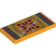 Деталь Лего Плитка 2 х 4 с Рисунком Цвет Ярко-Светло-Оранжевый