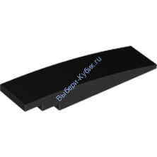 Деталь Лего Скос Закругленный 8 х 2 Без Штырьков Цвет Черный