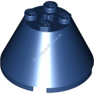 Деталь Лего Конус 4 х 4 х 2 С Отверстием Под Ось Цвет Темно-Синий