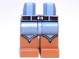 Деталь Лего Бедра И Ноги С Рисунком Цвет Песочно-Голубой
