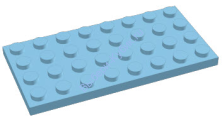 Деталь Лего Пластина 4 х 8 Цвет Ярко-Светло-Голубой