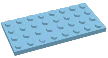 Деталь Лего Пластина 4 х 8 Цвет Ярко-Светло-Голубой