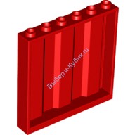 Деталь Лего Панель 1 х 6 х 5 Гофрированная Цвет Красный