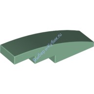Деталь Лего Скос Изогнутый 4 х 1 Без Штырьков Цвет Песочно-Зеленый