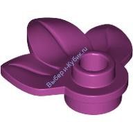 Деталь Лего Пластина Круглая 1 Х 1 С 3 Листьями Цвет Маджента