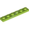 Деталь Лего Пластина 1 х 6 Цвет Лайм