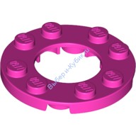 Деталь Лего Пластина Круглая 4 х 4 С 2 х 2 Отверстием Цвет Темно-Розовый