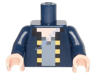 Деталь Лего Торс С Рисунком Цвет Темно-Синий